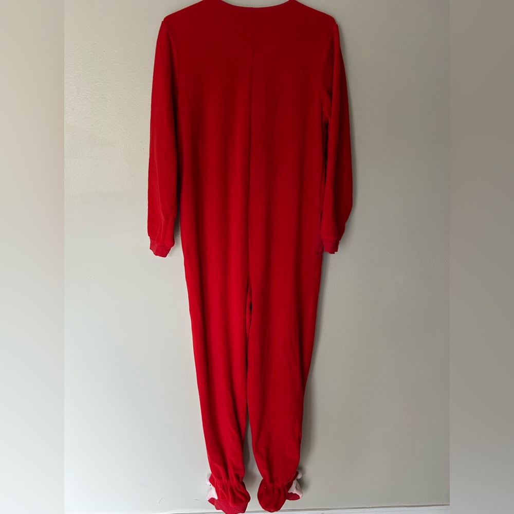 Nick & Nora Adult One Piece Pajama Jumpsuit with Santa Design Size L - Picture 2 of 7